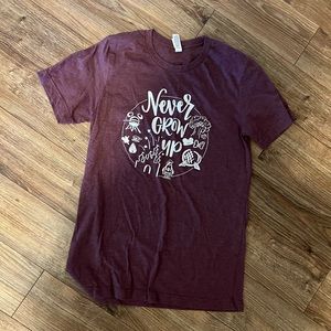 Never Grow Up Graphic Disney Shirt